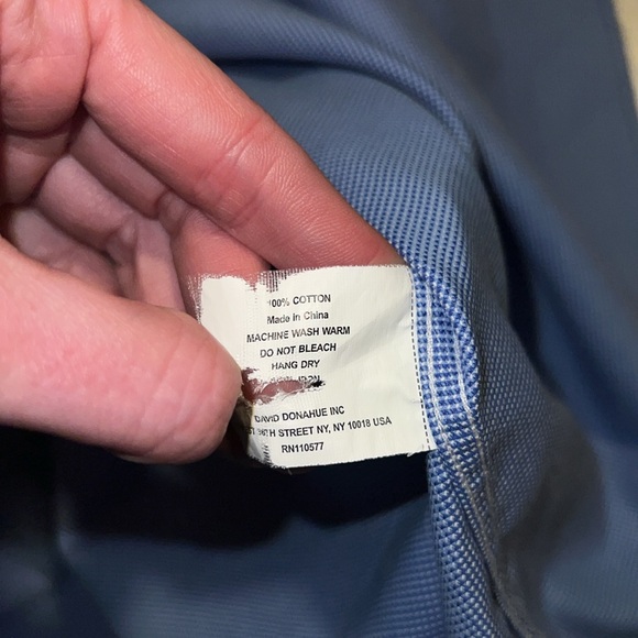 David Donahue Trim Fit Dress Shirt - Picture 9 of 10
